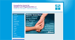 Desktop Screenshot of evangelische-adoption.de