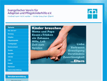 Tablet Screenshot of evangelische-adoption.de